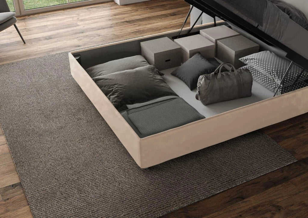 Letto Matrimoniale Francese 140x200 cm Senza Rete Mika Sabbia
