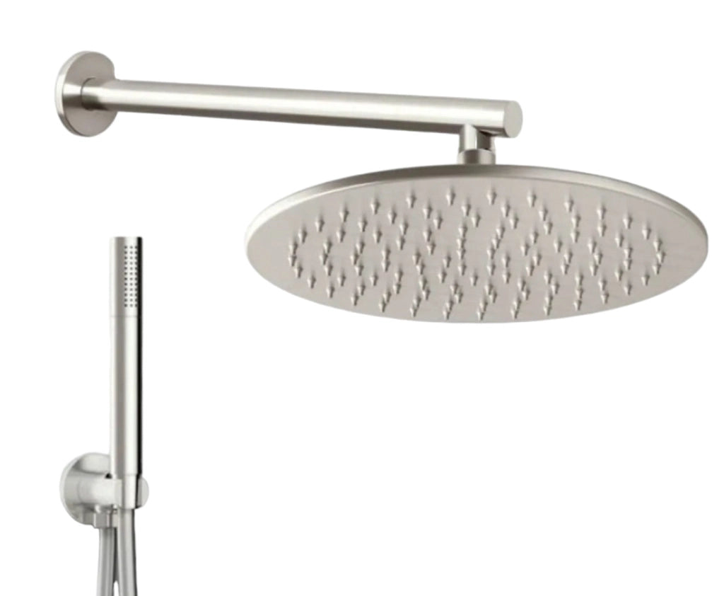 Kit completo doccia design tondo satinato
