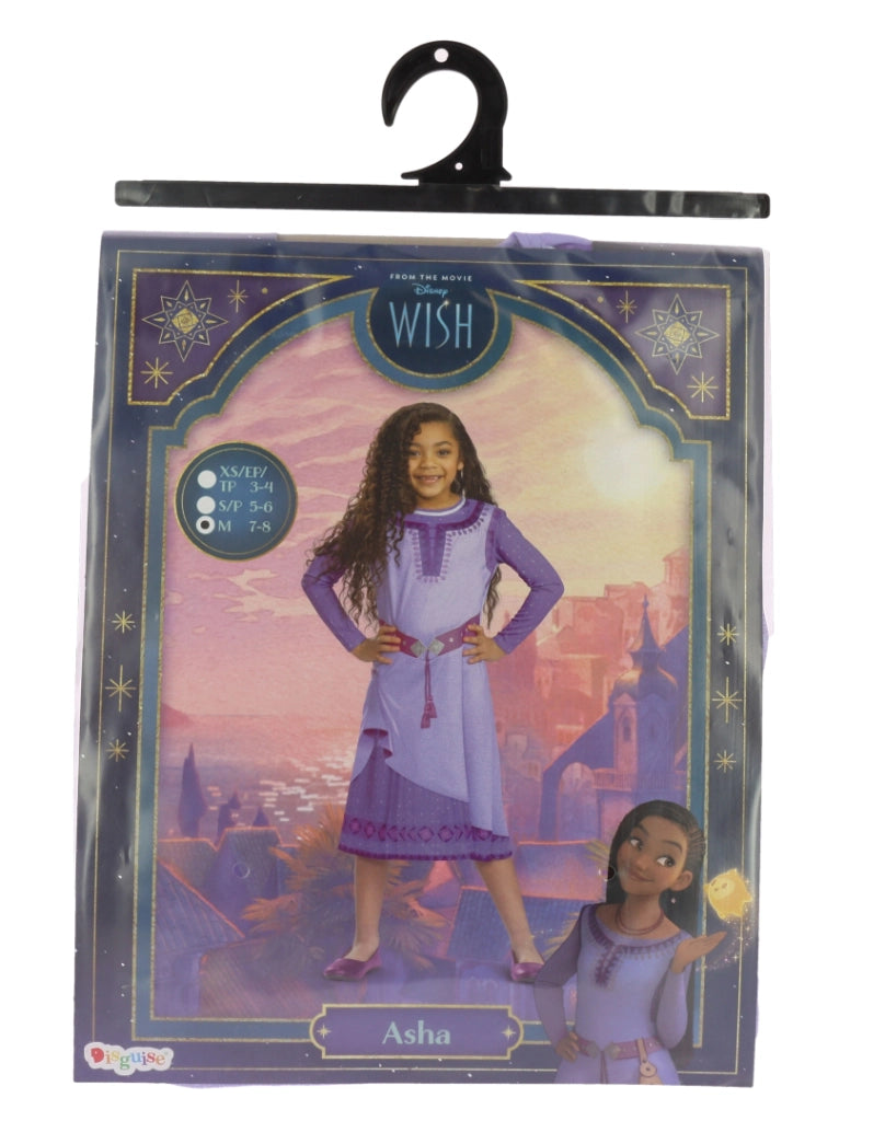 COSTUME DI CARNEVALE WISH PRINCIPESSA ASHA IN TAGLIA 7 -8 ANNI