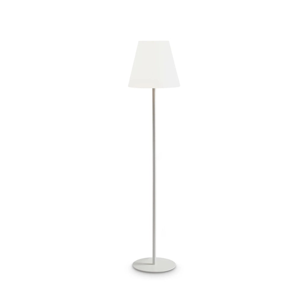 Lampada Da Terra Arcadia E27 Finitura Bianca IP44 Ideal Lux 153,6 Cm