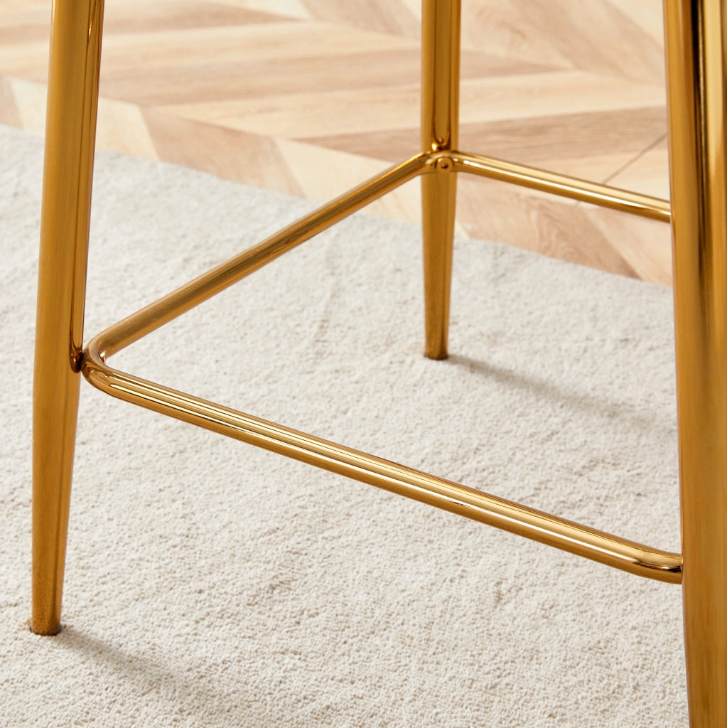 Set di 2 sgabelli da bar 51x45x102 cm oro trasparente, senza tavolo
