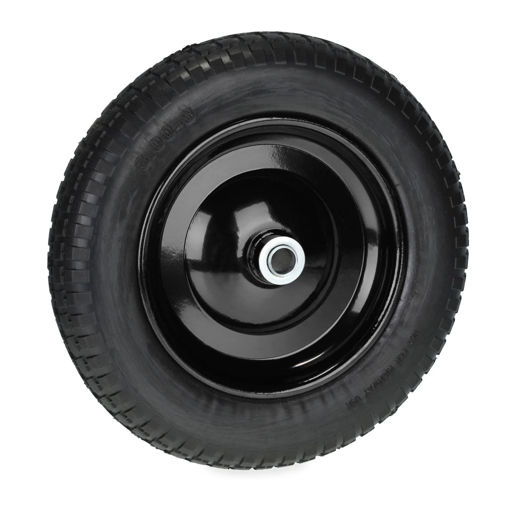 Ruota per carriola antiforatura 3.00-8 comfort di guida ottimale manovrabilità rinforzata in gomma nera 13_0012280