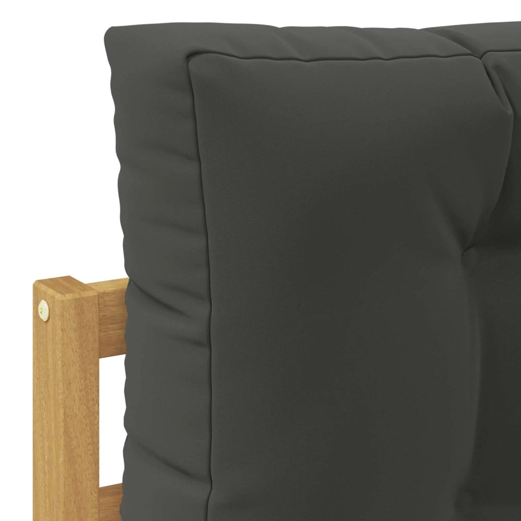 Set di divani da esterno 4 pz Bianco e Antracite Poliestere 3386521