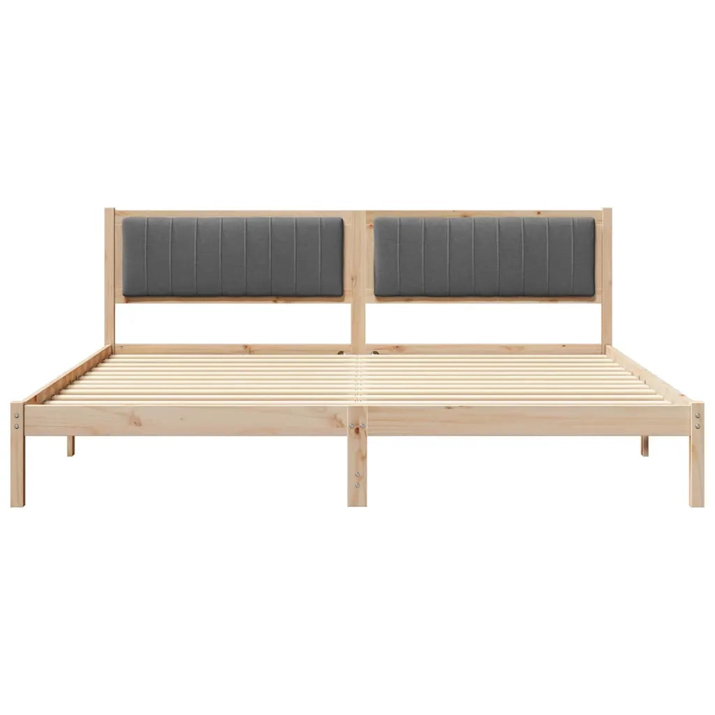 Letto matrimoniale | Letto per adulti | Struttura del letto Grigio scuro 200 x 200 cm Pino massello