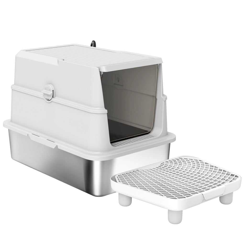 Casetta per gatti ¨C Minimal ¨C Acciaio inossidabile, Grigio chiaro, XL