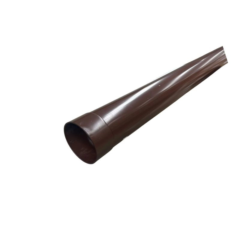 Tubo Pluviale "PLUVIA" in PMMA con Manicotto : Colore - Marrone, Diametro - 100, Metri Lineari - 1 metro