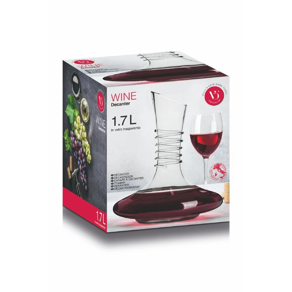 DECANTER VINO IN VETRO 22 CM