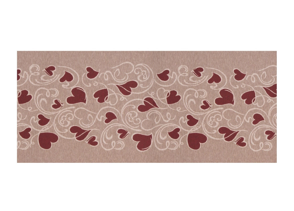Tappeto Passatoia Tessuto Jacquard Linea Emozioni Dis Amour Tortorosso - 57x140 - Tortorosso