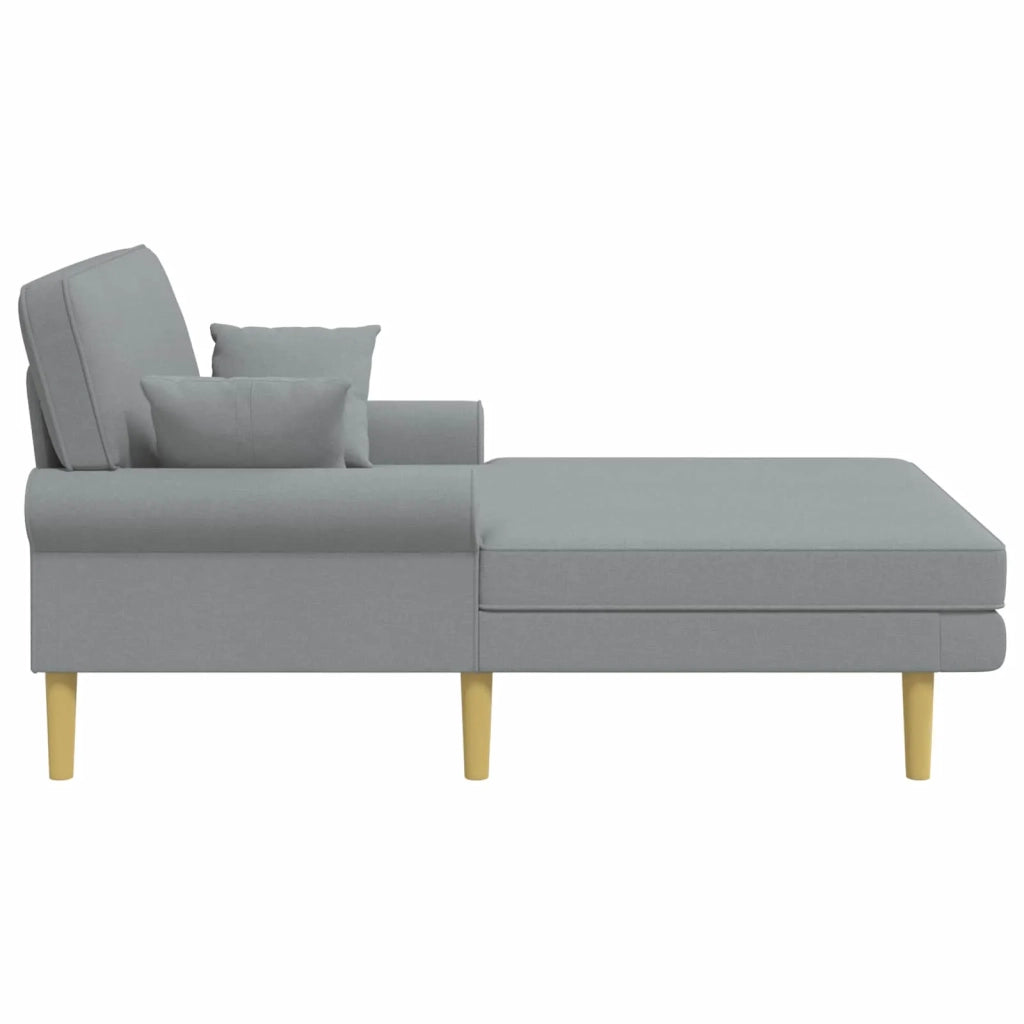 Chaise longue Grigio Chiaro Tessuto 42048081