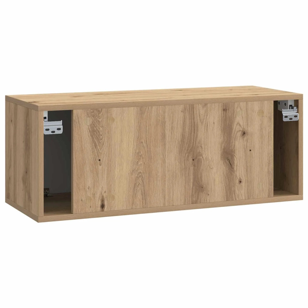 Mobile Porta TV da Muro-Credenza per TV sospesa Rovere Artigianale 78,5 x 31 x 30 cm 944372