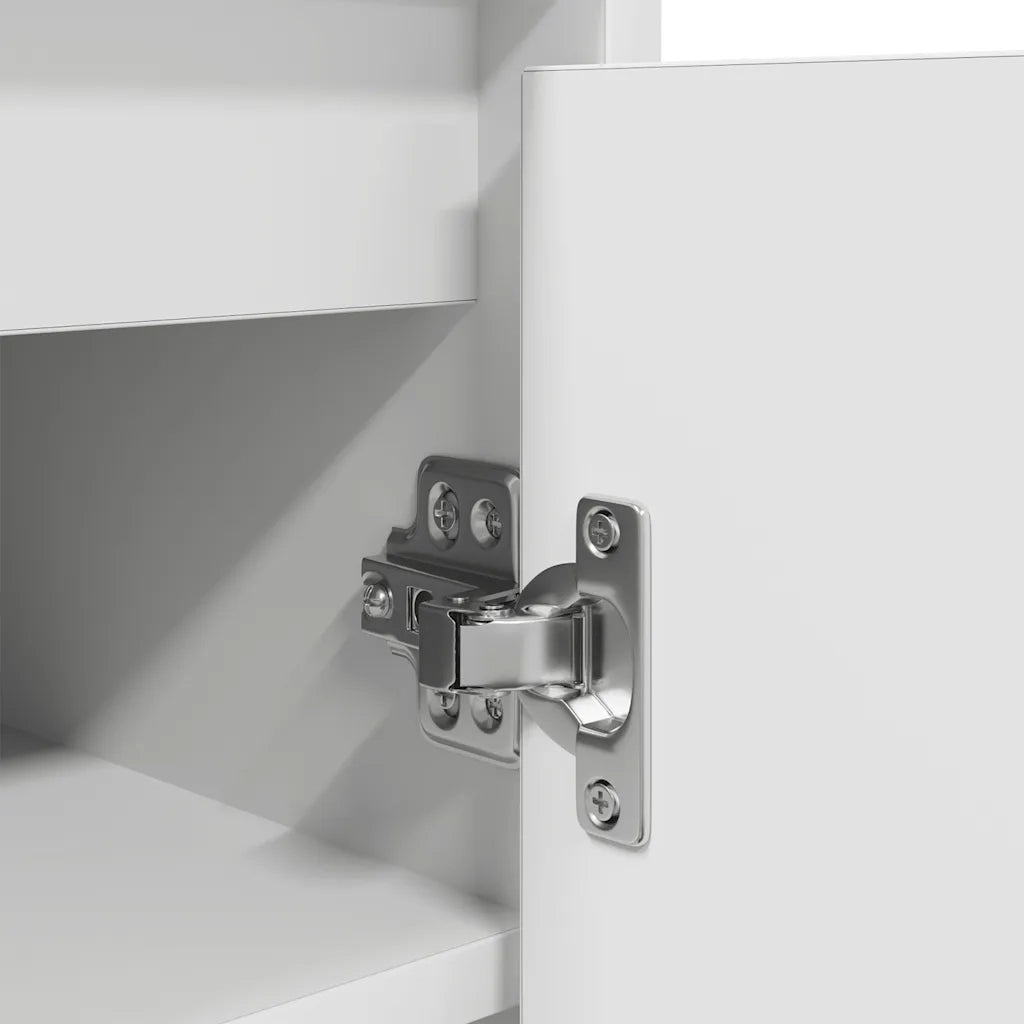 Scarpiera Bianca 29,5x34x76 cm in Legno Multistrato 861859
