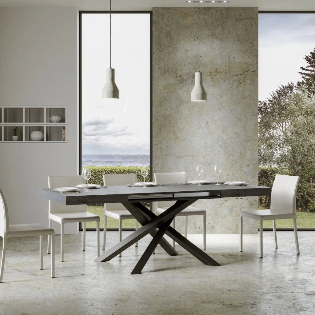 Tavolo Allungabile 140-244x90x77 cm Volantis Cemento