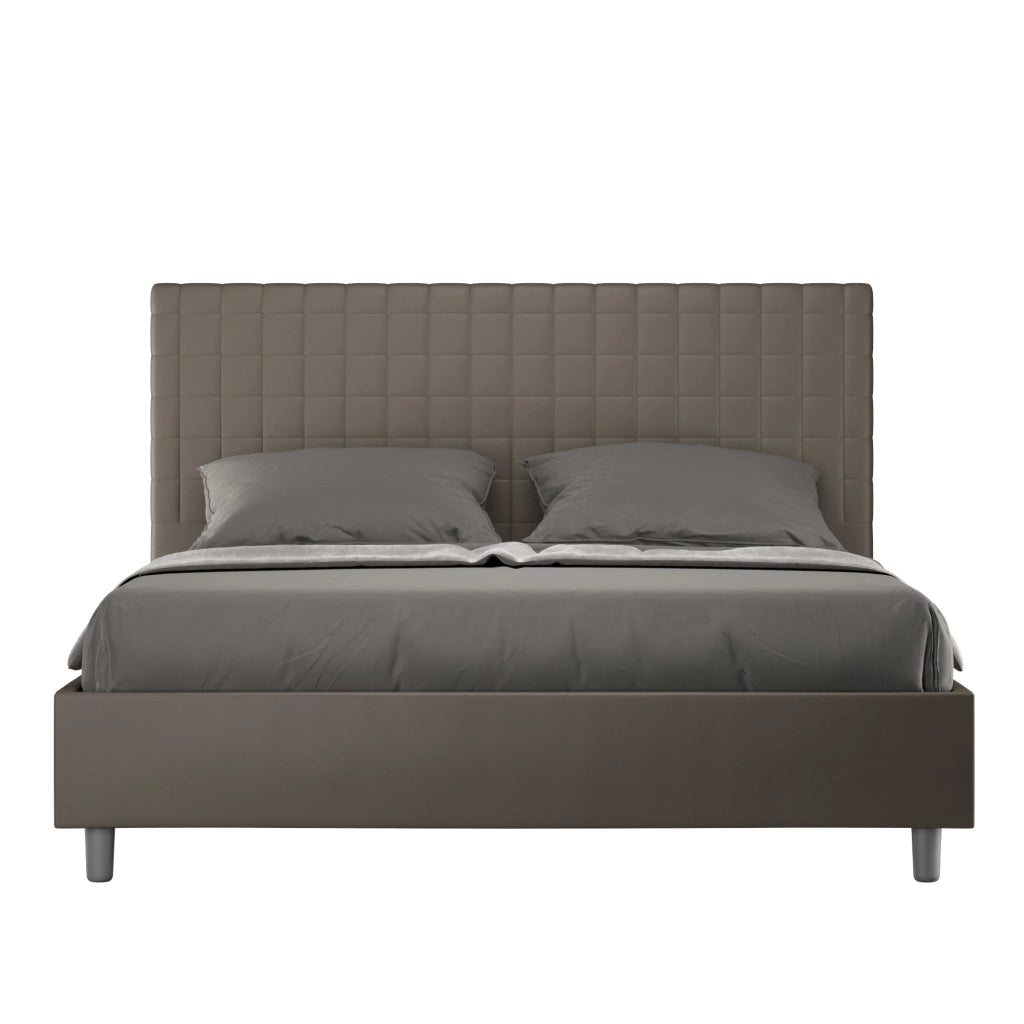 Letto Matrimoniale 160x210 cm con Rete Sunny Cappuccino