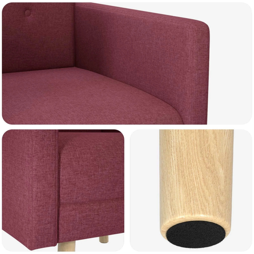 Sedia d'accento Rosso Vino Tessuto 42044785