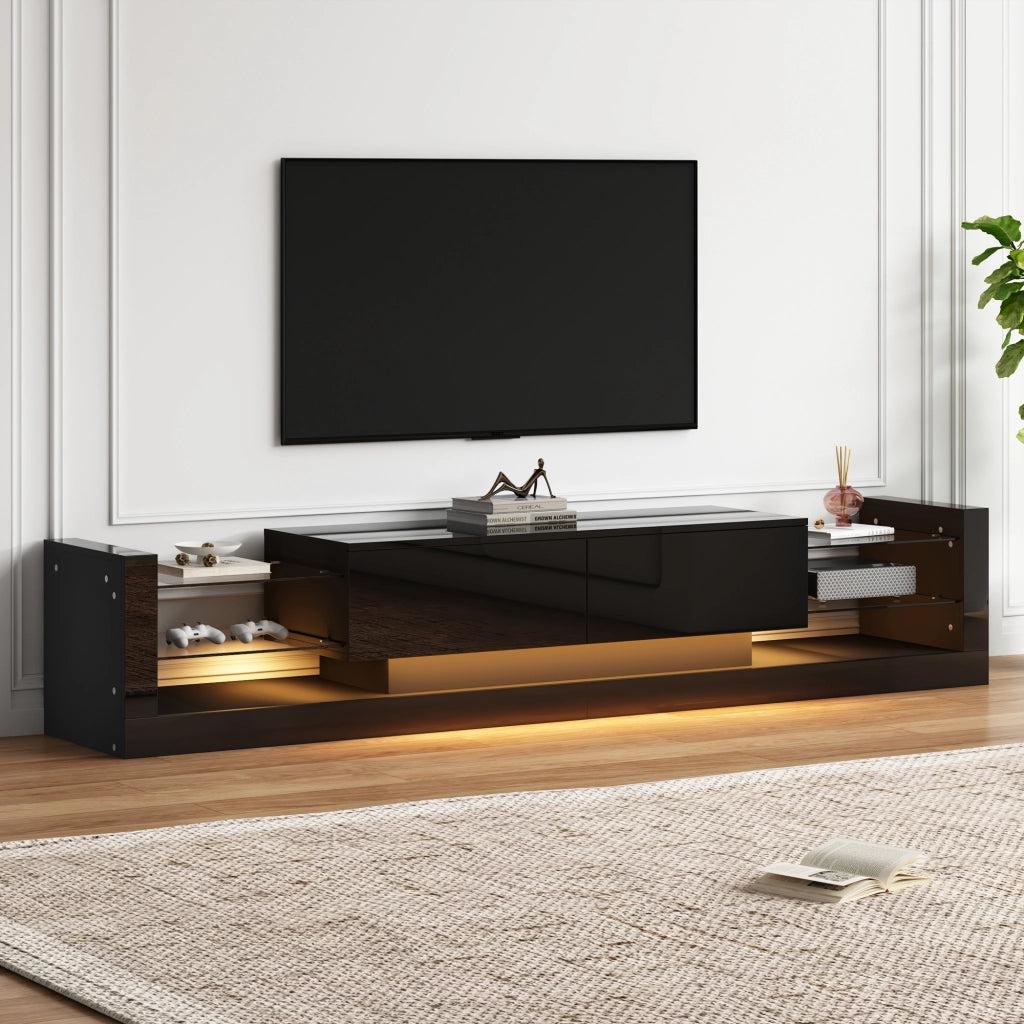 Mobile TV nero lucido 181 cm