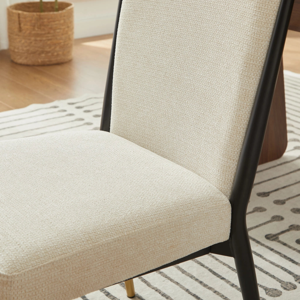 SEDIE Set da 2 pezzi in tessuto beige con gambe regolabili in altezza