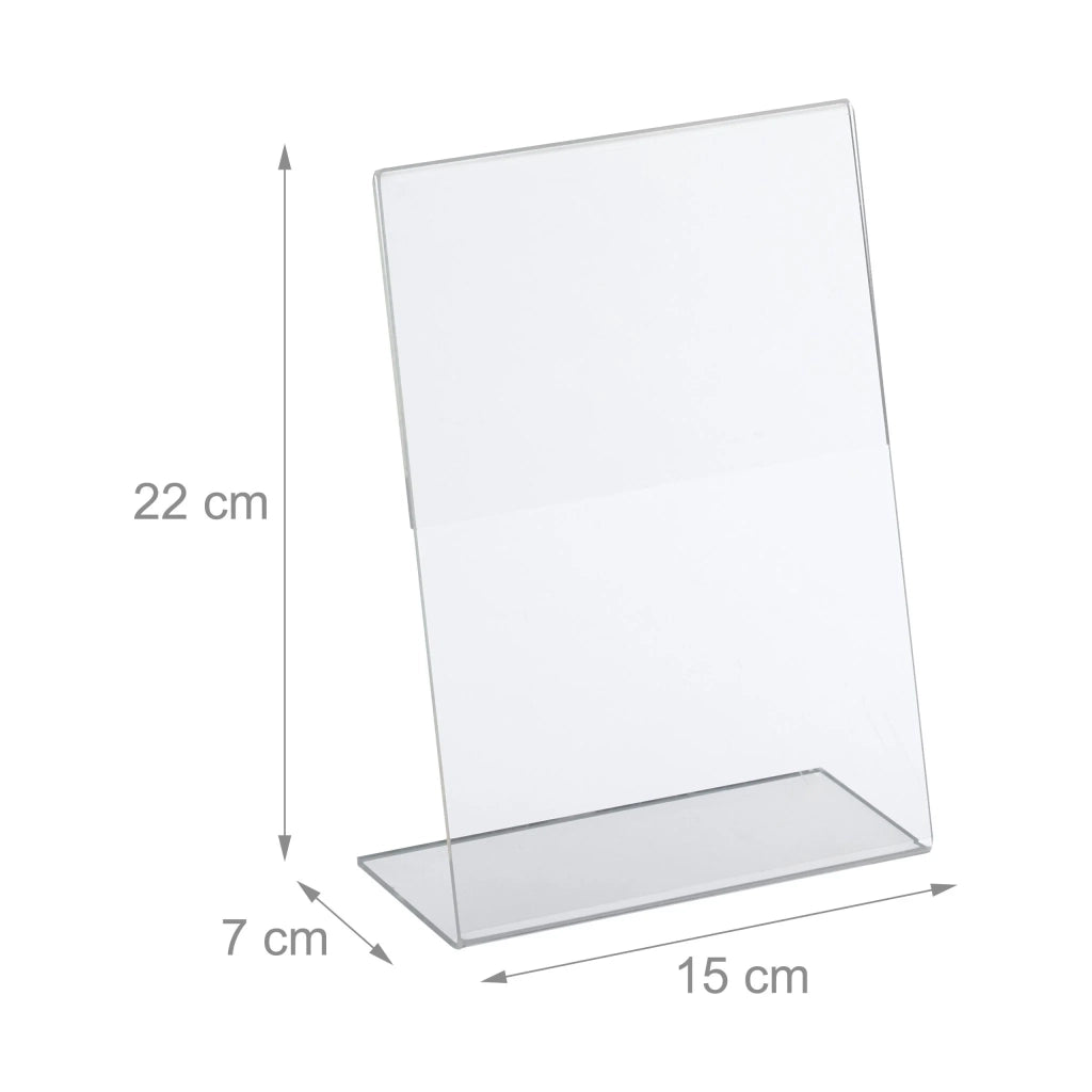 Set di 10 espositori da tavolo in acrilico trasparente dal design moderno e versatile per eventi 15 x 10 x 10 cm 13_0015148