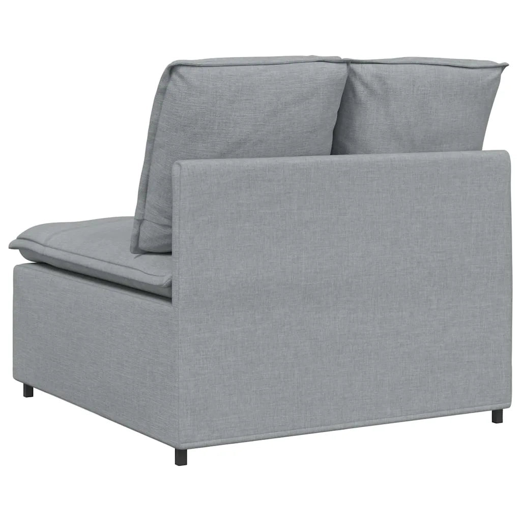 Modulo Centrale Divano Modulare con Cuscini Grigio Chiaro 100cm 4104417