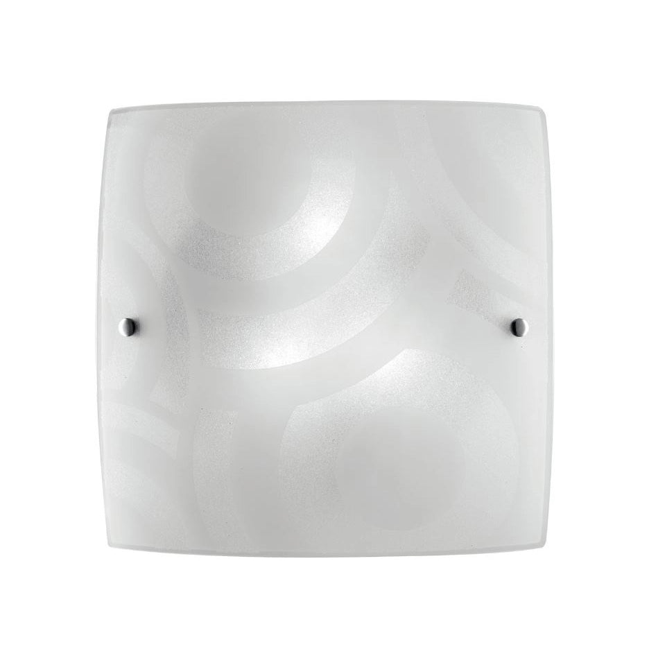PLAFONIERA MIRO' D40 BIANCA GRANIGLIA 3XE27 60W