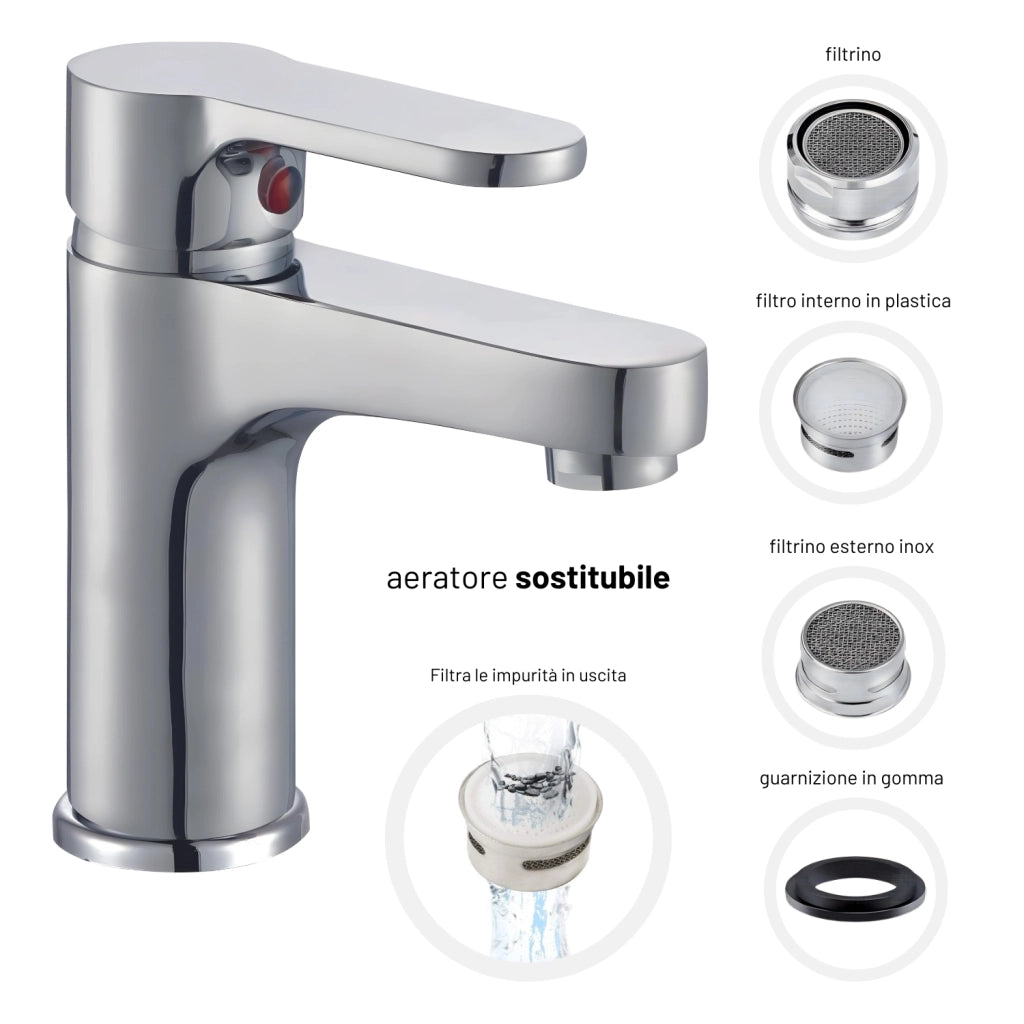 Miscelatore rubinetto lavabo cromato bagno casa *** confezione 1