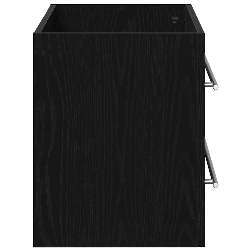 Mobile Lavabo | Armadio Lavabo Bagno Nero 100x38,5x48cm Legno Multistrato