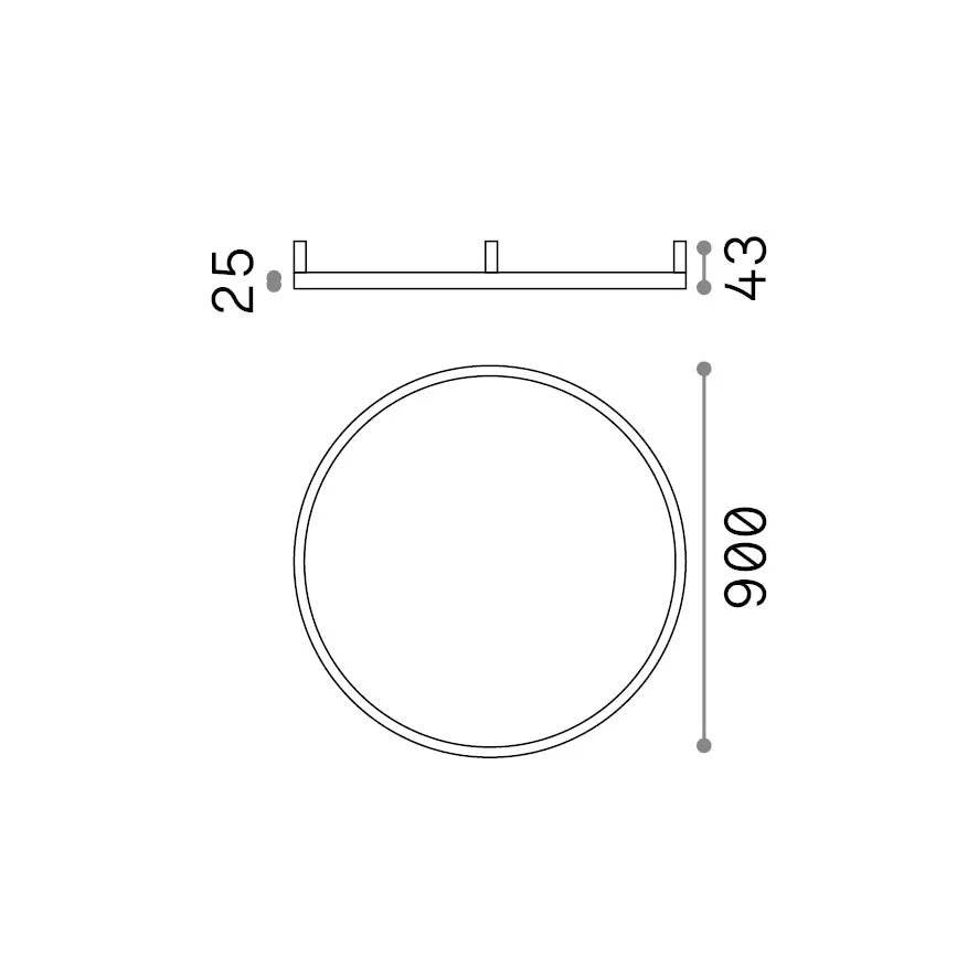 Plafoniera Collezione ORACLE LED 53W Luce Naturale 4000K Ottone Ideal Lux