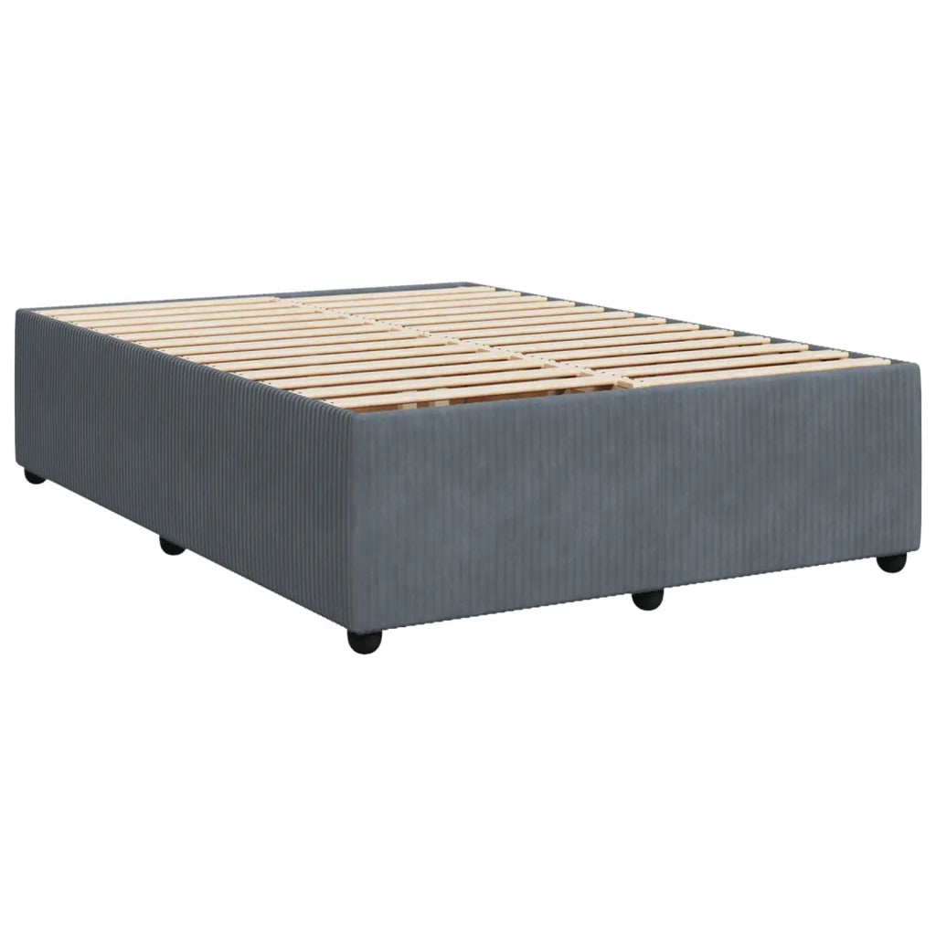 Letto box spring con materasso Grigio Scuro 140 x 200 cm 3453150