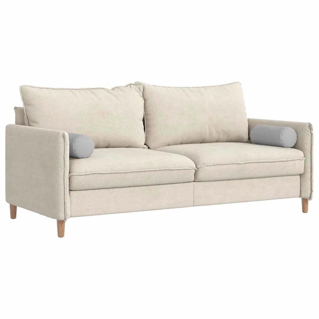 Cuscini a rullo 2 pz | Cuscini per sedie Grigio Nuvola ? 15 x 40 cm Tessuto