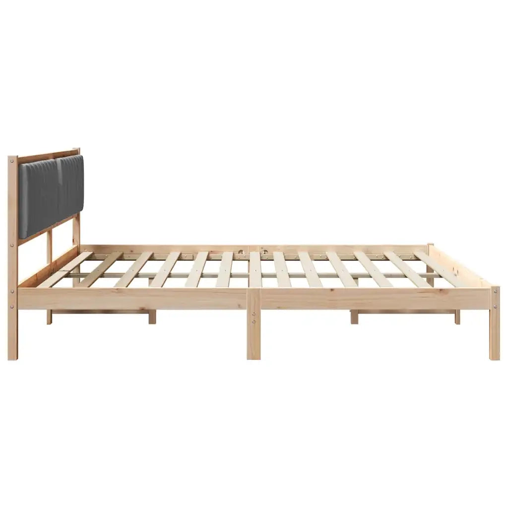 Letto matrimoniale | Letto per adulti | Struttura del letto Grigio scuro 200 x 200 cm Pino massello