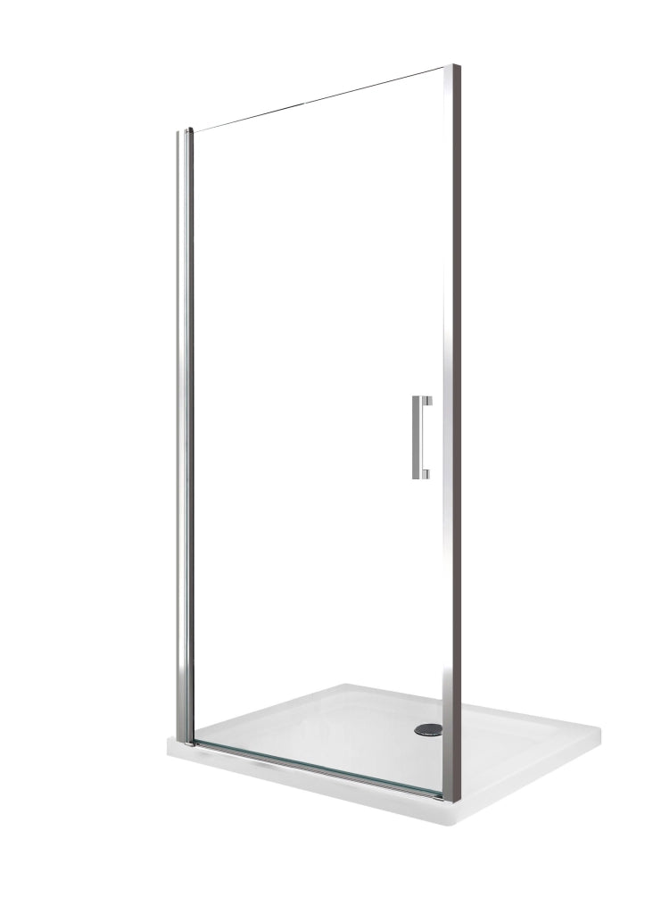Parete Doccia Battente In Nicchia Vetro 8 mm Easy-clean Reversibile 69-73 REGOLABILE - H 200 CM - 8 MM