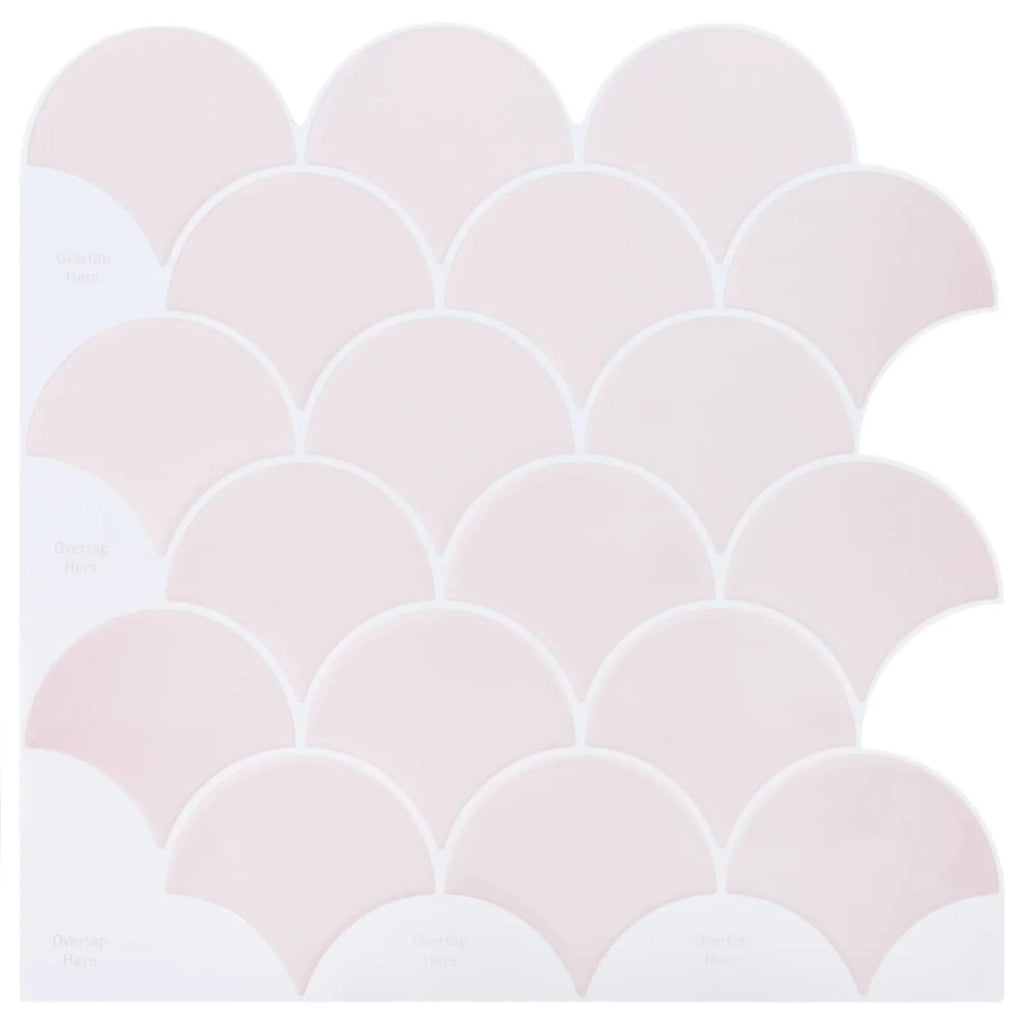 Piastrella a scaglie di pesce 10 pz Rosa chiaro 30 x 30 cm CFW3672234