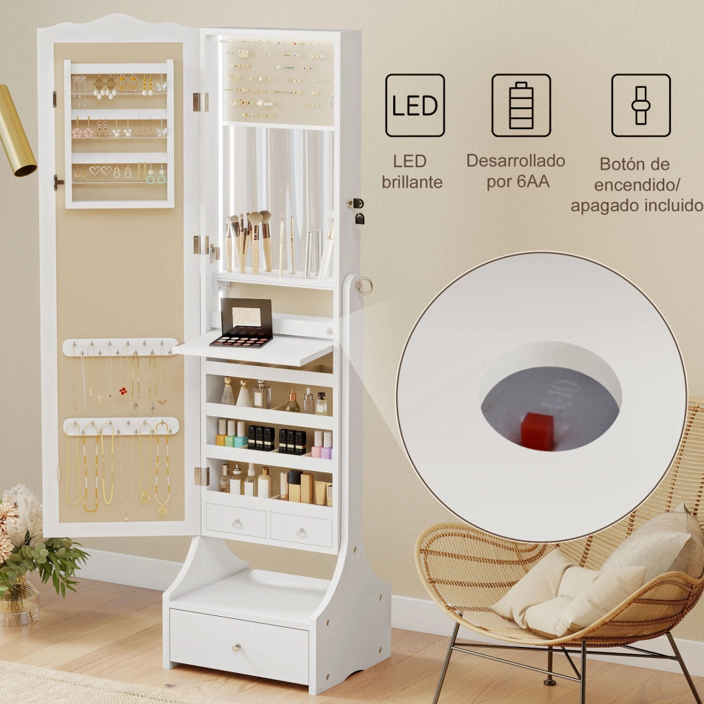Armadio con specchio e cassetti ¨C Minimal ¨C Bianco