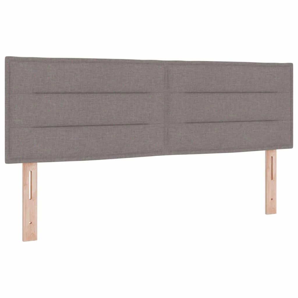 Letto con Box Spring, Materasso e LED Tortora 140 x 200 cm 3451956