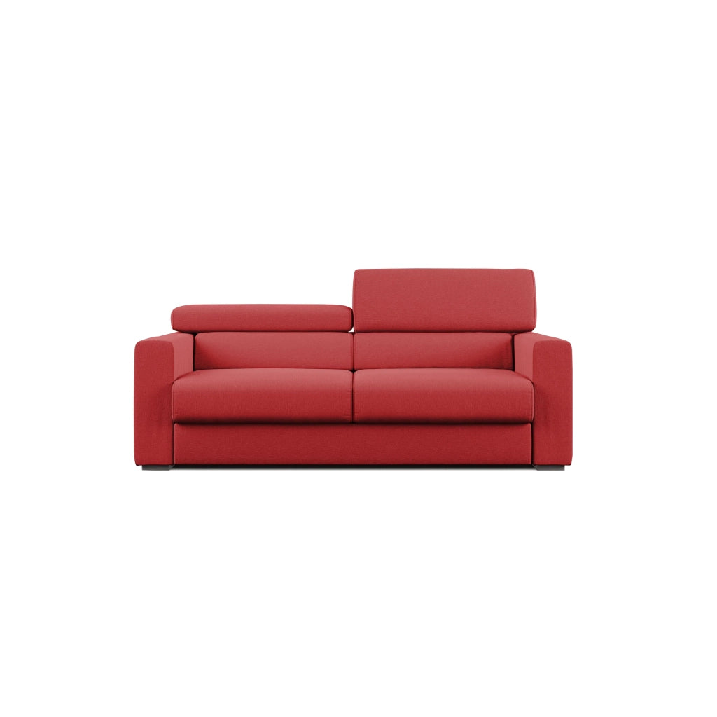 Dylan Divano con pouf estraibile 158 cm rosso