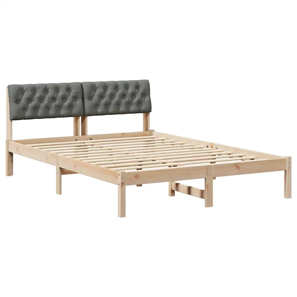 Struttura del Letto marrone e grigio scuro 150 x 200 cm 878600