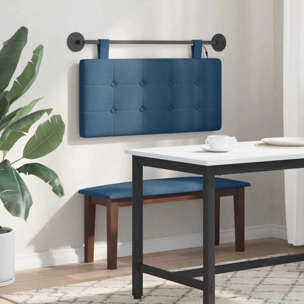 Testiera | Testata sospesa Con luce LED Blu Tessuto