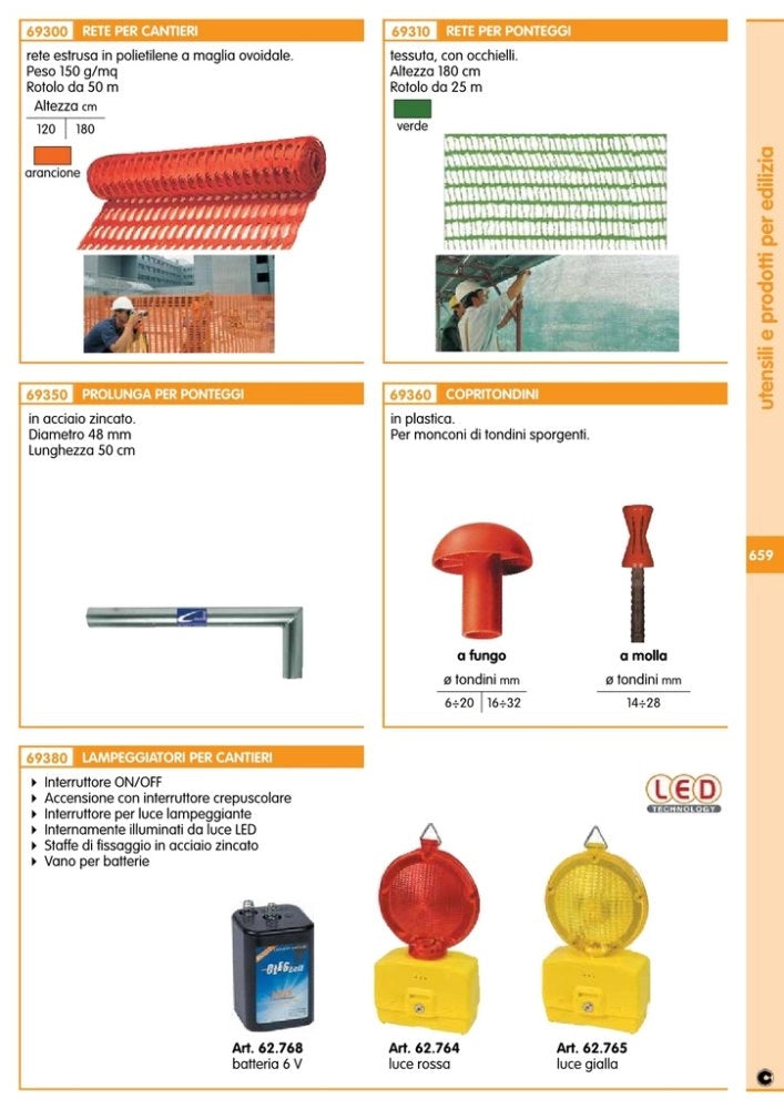 1rotolo rete verde con asole per ponteggi ml.1,80x25 cod:ferx.13036