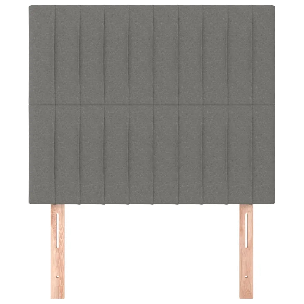 Testiera | Testata Grigio Scuro 80x5x118/128 cm Tessuto