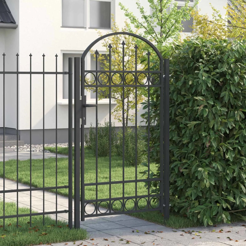 Cancello per recinzione con blocco Assen Grigio 100 x 175 cm 42008928