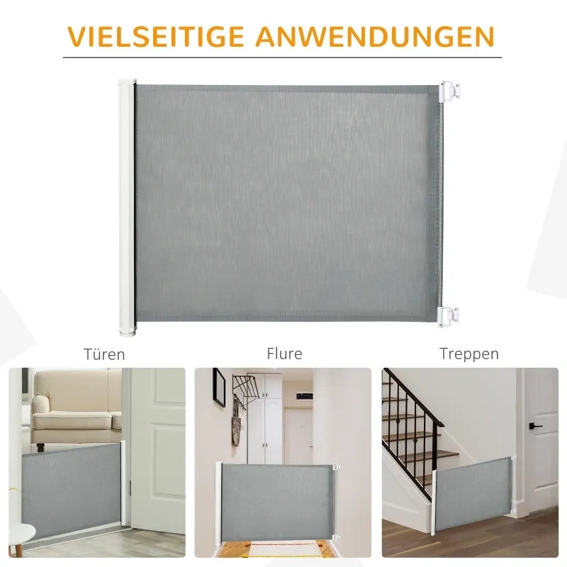 Cancelletto di sicurezza per scale in metallo e plastica, grigio