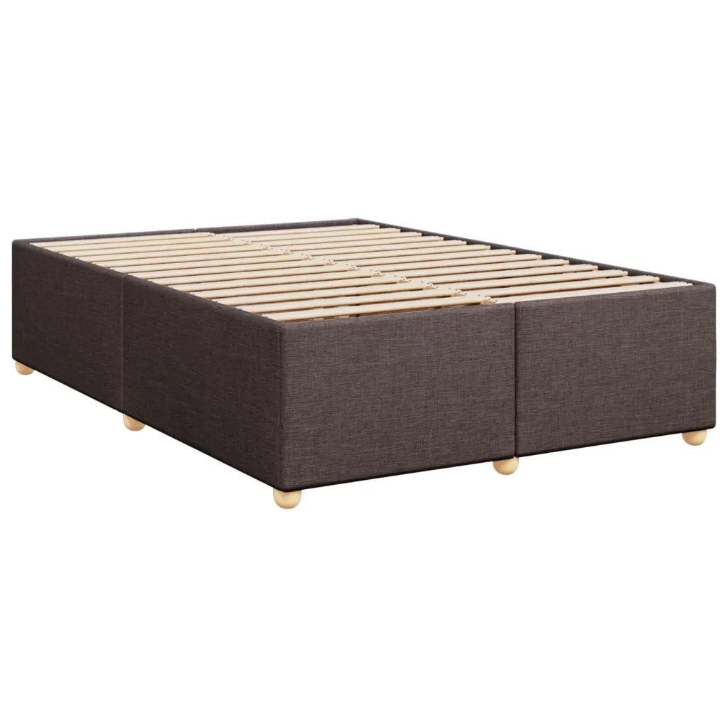 Giroletto a Molle con Materasso Marrone Scuro 140x190cm Tessuto 3293571