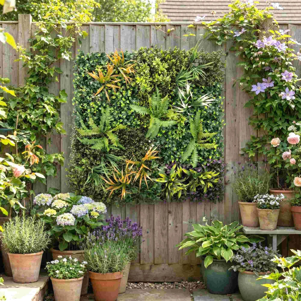 Seto Artificiale per Giardino ¨C Minimal ¨C Verde 100x100 cm