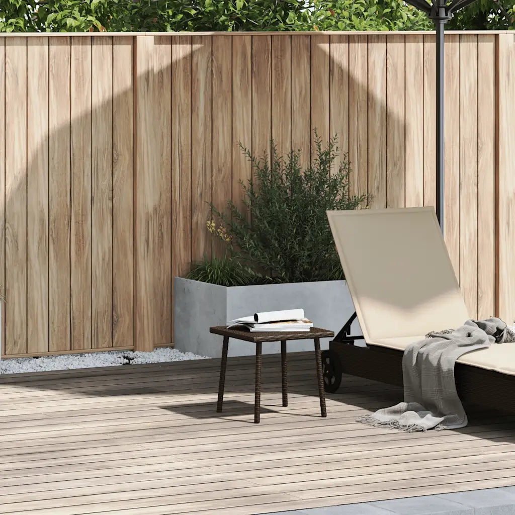 Tavolino-Tavolino da soggiorno-Tavolo Giardino Rettangolare Marrone 40x40x37 cm Polyrattan