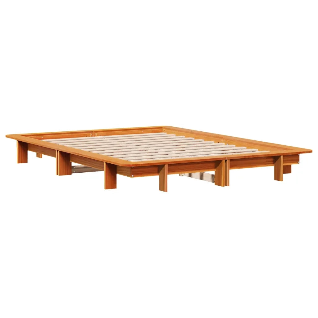 Letto senza Materasso-Struttura Letto Marrone Cera 120x200 cm in Legno di Pino 986923