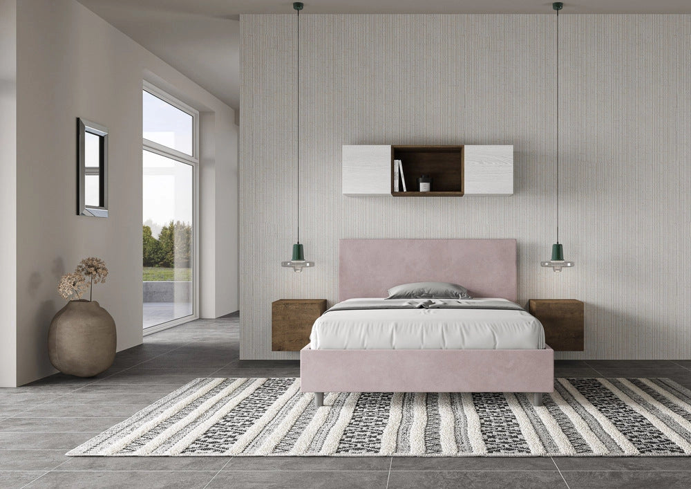 Letto Matrimoniale Francese 150x210 cm con Rete Adele Glicine
