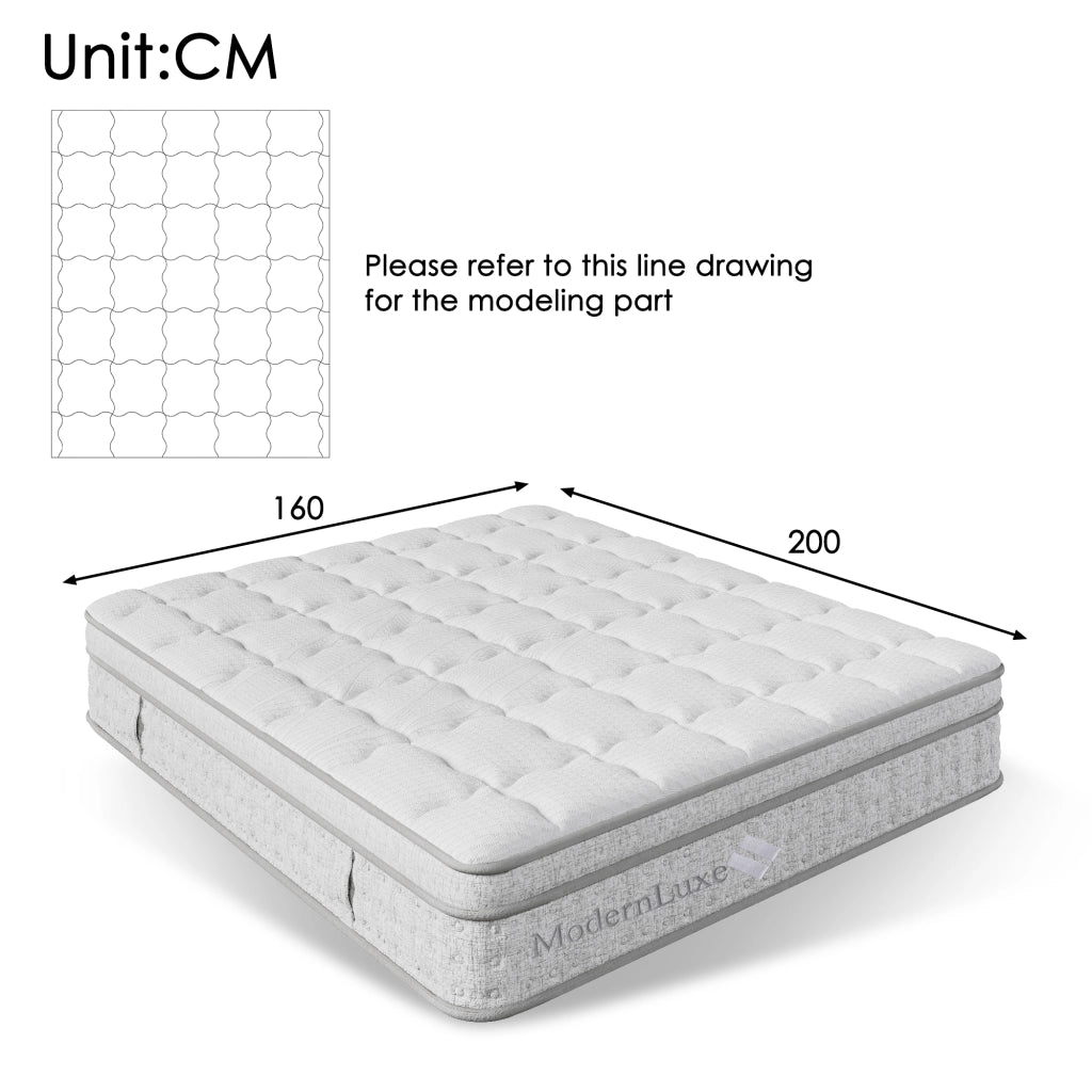 Letto matrimoniale 160x200 con materasso e contenitore grigio