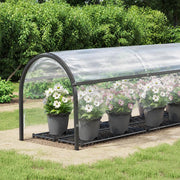 Telo trasparente con occhielli, 1x5 m, in polietilene, durevole e versatile, ideale per esterni, giardino e balcone