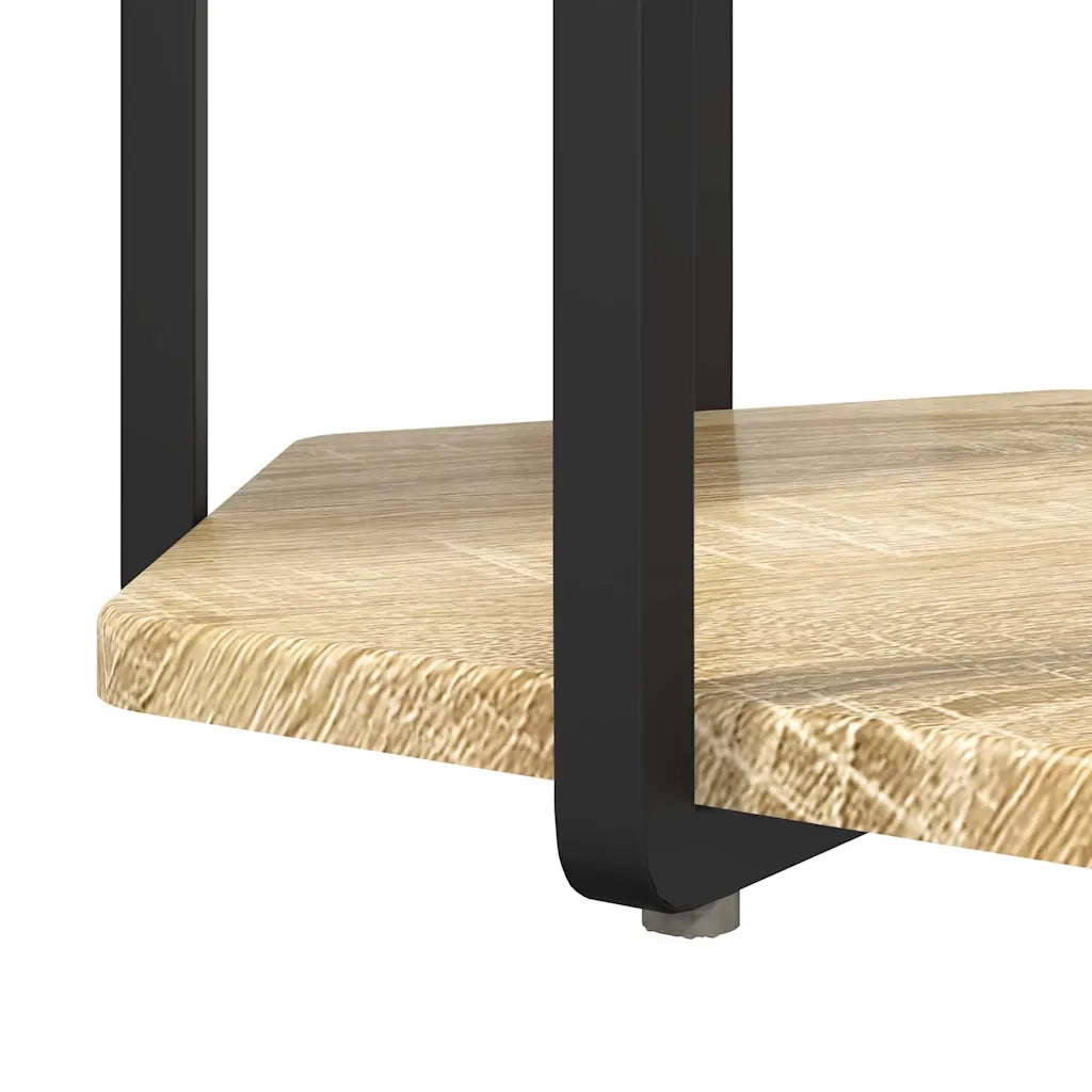 Set tavolini con lo scaffale 2 pz | Tavolo laterale Marrone