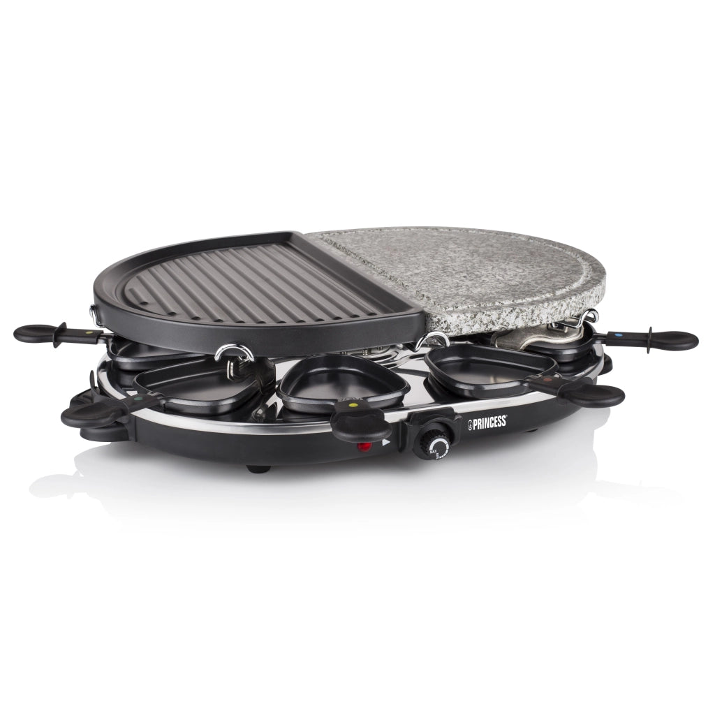 Princess 162710 raclette 8 oval stone & grill party - 01.162710.01.001