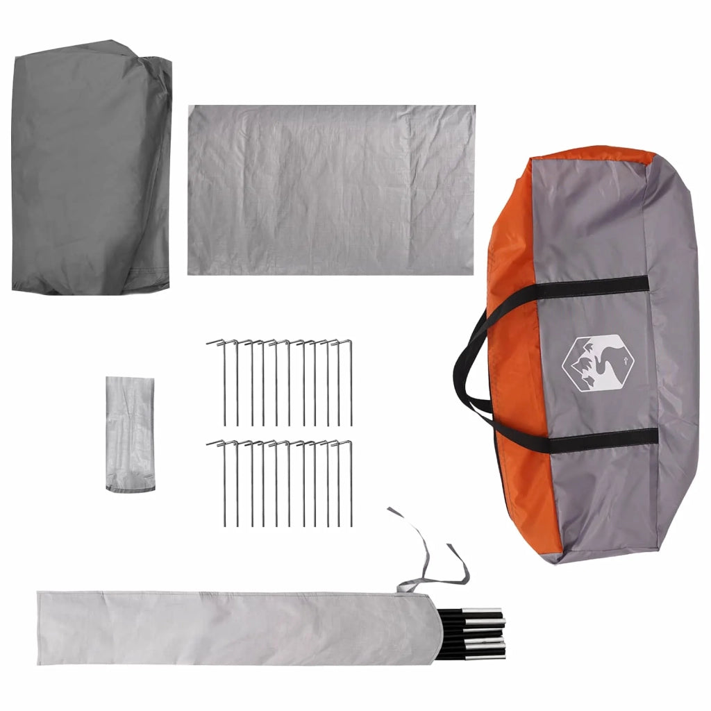 Tenda a tunnel Grigio e arancione 520 x 260 x 180 cm 42017405